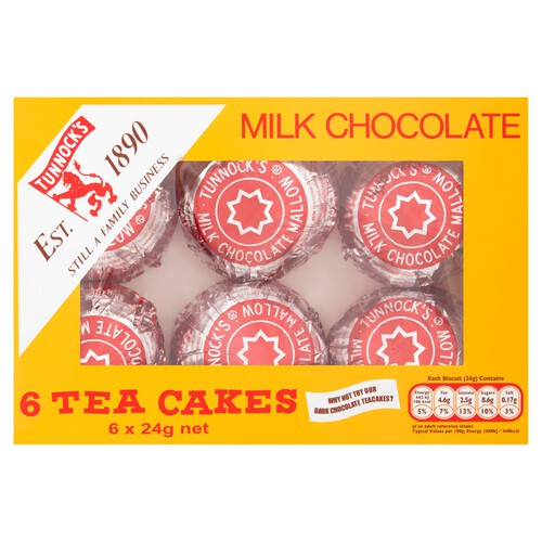 Tunnock's Milk Chocolate Tea Cakes 6's