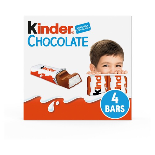 Kinder Milk Chocolate Snack Bars 4 Pack