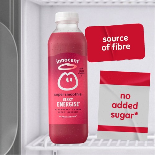Innocent Berry Energise, Strawberry & Cherry Super Smoothie 750ml