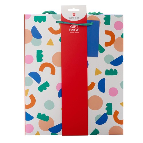 Essentials Party Brights Large Gift Bag Pack