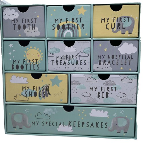 Tri Coastal Baby Keepsake Box With Drawers