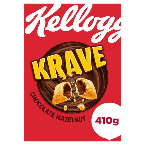 Kellogg's Krave Chocolate Hazelnut Breakfast Cereal 410g