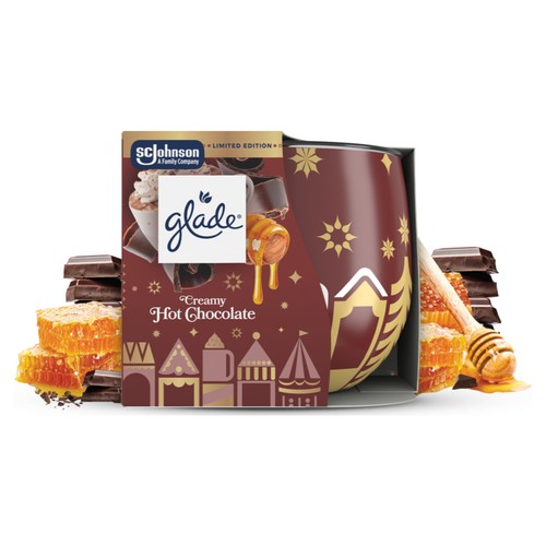 Glade Scented Candle Sleeved Festive Honey and Chocolate 108g