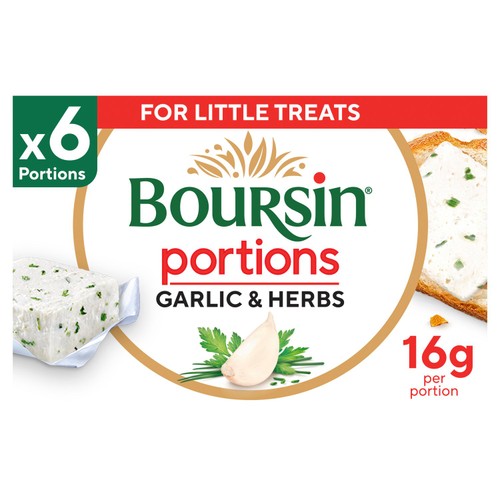 Boursin Portions Garlic & Herbs Soft French Cream Cheese