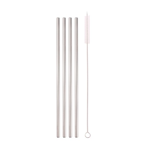 Morrisons nutmeg home ss straws with cleaning brush