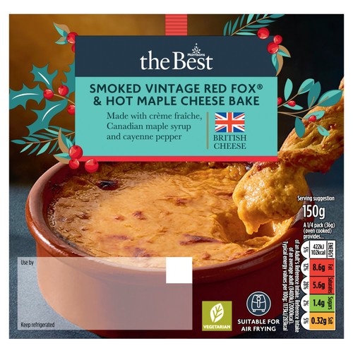 Morrisons The Best Smoked Vintage Red Fox & Hot Maple Cheese Bake 150g
