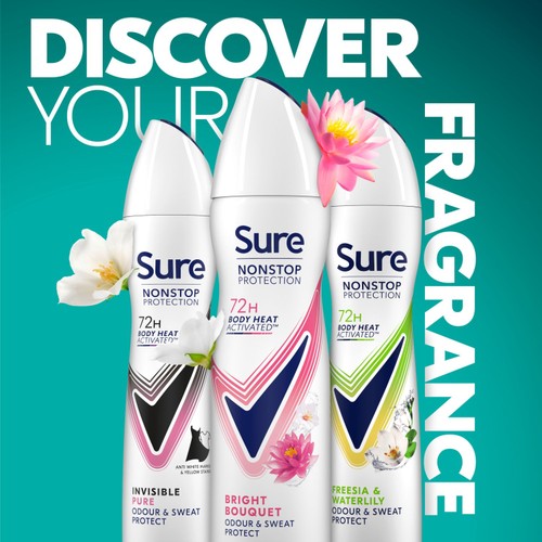 Sure Antiperspirant Deodorant Nonstop Protection Bright Bouquet 150ml