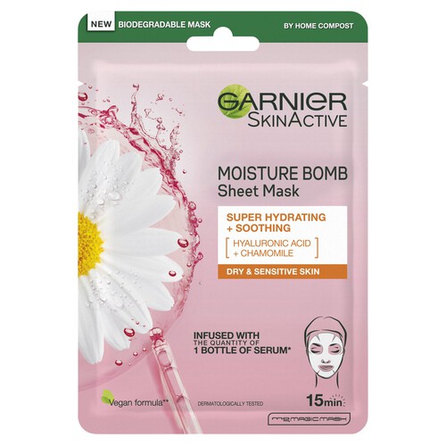 Garnier Skin Active Moisture Bomb Tissue Chamomile Mask