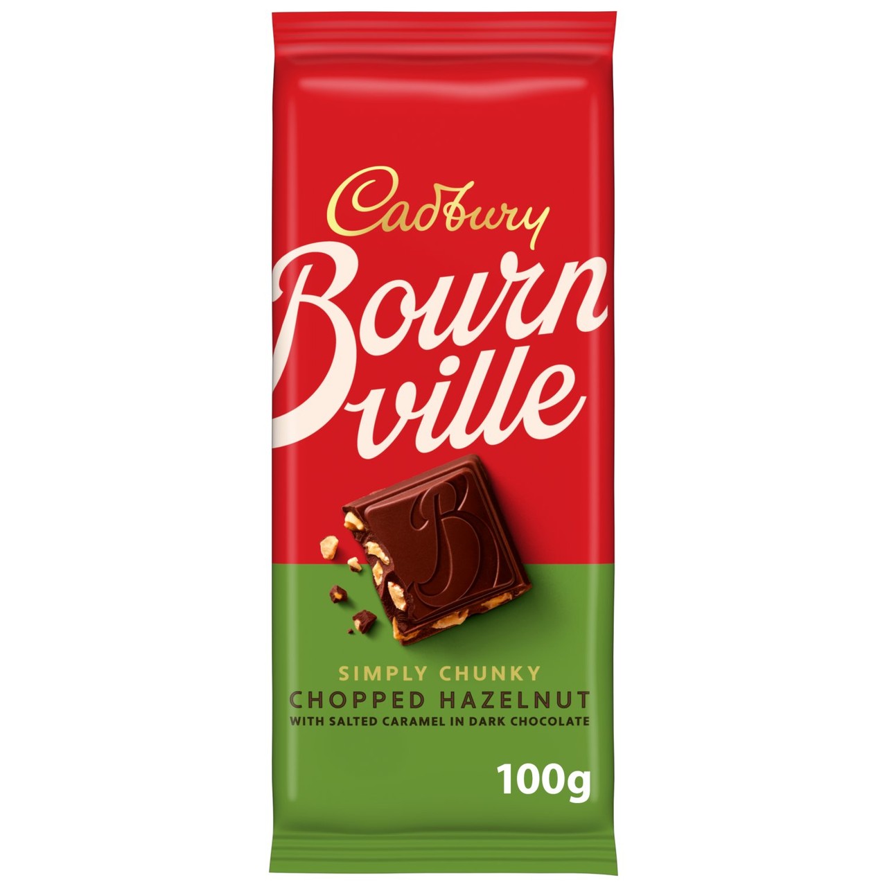 Cadbury Bournville Chopped Hazelnut Dark Chocolate Bar 100g