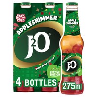 J2O Apple Shimmer Bottles  4 x 275ml