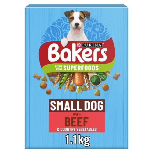 Bakers Small Dog Dry Dog Food Beef And Veg 