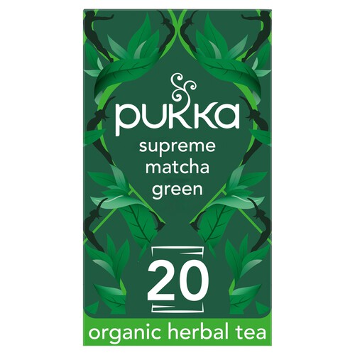 Pukka Supreme Matcha Green Organic Fair Herbal Tea 20 Sachets