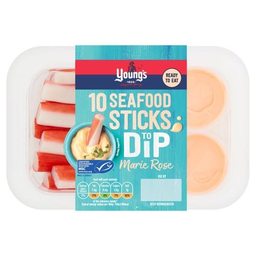 Youngs seafood sticks to dip marie rose sauce