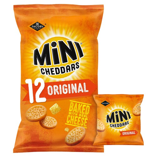 Jacob's Mini Cheddars Original Multipack Snacks 12 Pack 