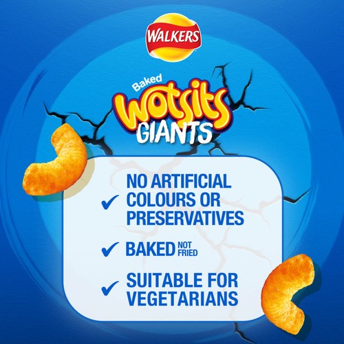Walkers Wotsits Giants Really Cheesy Sharing Snacks Crisps