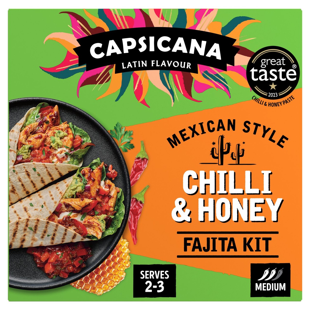 Capsicana Mexican Chilli & Honey Fajita Mild Spice Meal Kit 335g