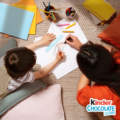 Kinder Chocolate Ice Cream Sticks   4 x 55ml