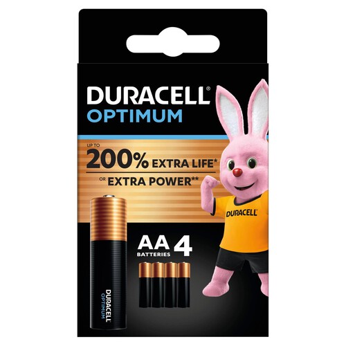 Duracell Optimum AA Alkaline Batteries LR6