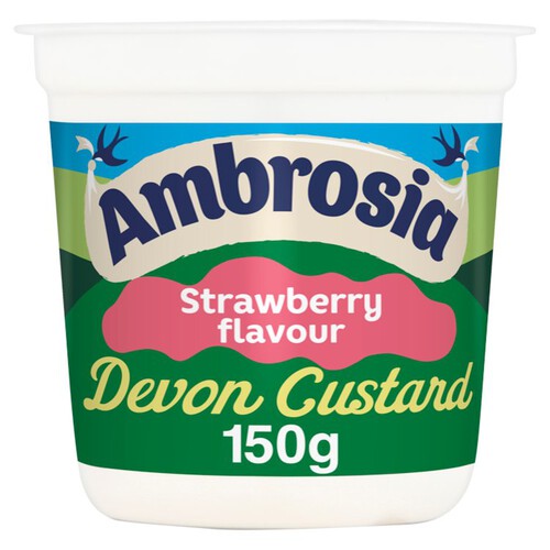 Ambrosia Strawberry Flavour Devon Custard Pot