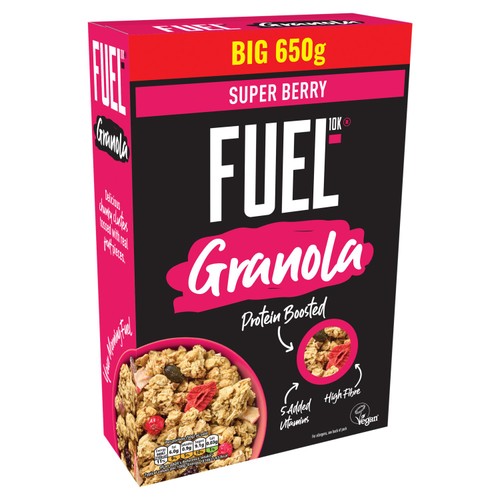 FUEL10K Super Berry Chunks Protein Granola Breakfast Cereal 650g