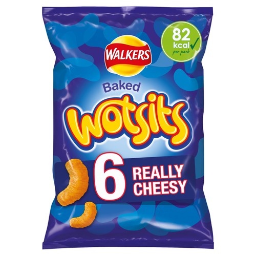 Walkers Wotsits Really Cheesy Multipack Snacks Crisps 6 x 16.5g