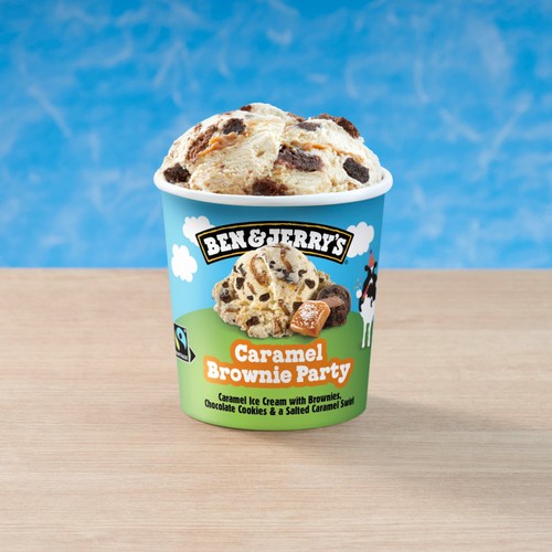 Ben & Jerry's Caramel Brownie Party Ice Cream Tub 465ml