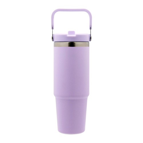 Nutmeg Home Stainless Steel Tumbler with Top Handle Lilac