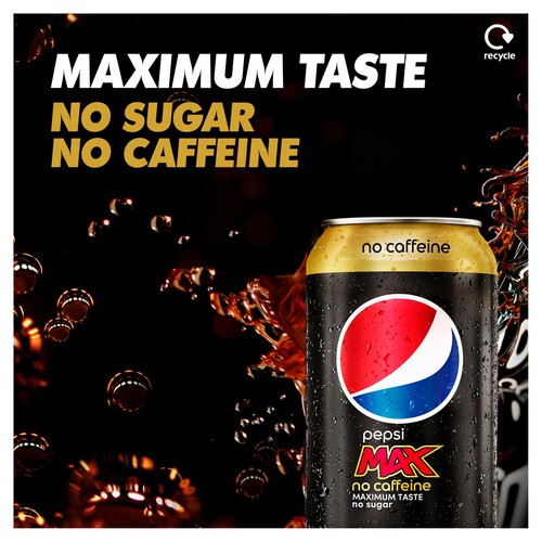 Pepsi Max No Caffeine No Sugar Cola Cans