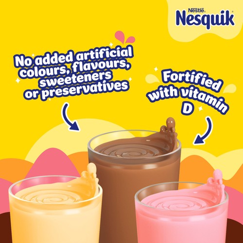 Nesquik Strawberry Flavoured Milkshake Powder 500g Tub
