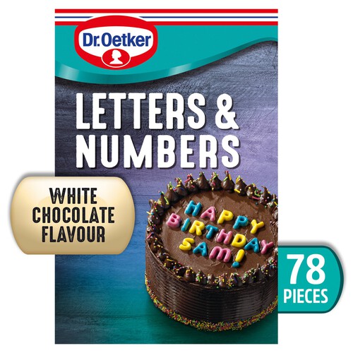 Dr. Oetker White Chocolate Letters & Numbers