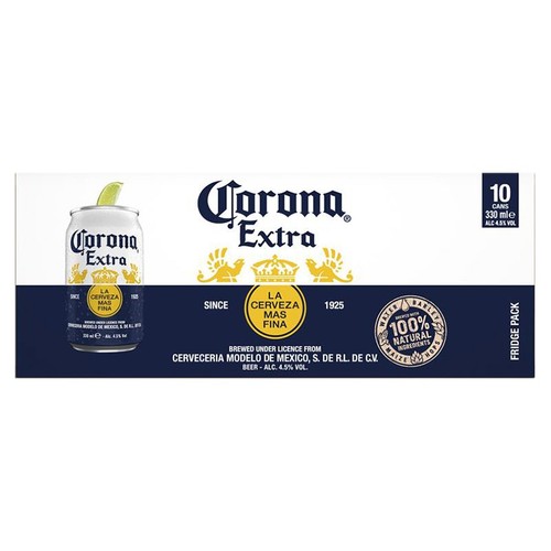 Corona Extra Premium Lager Beer Cans 10 x 330ml