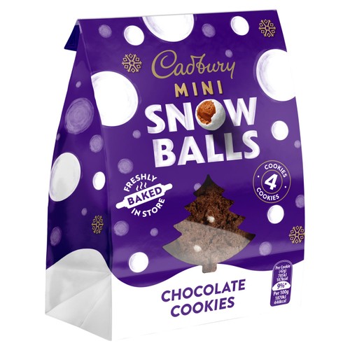 Cadbury Mini Snowball Chocolate Cookies 4 Pack