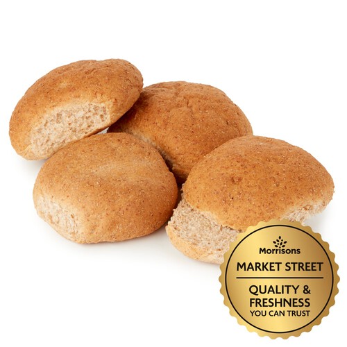 Market Street Medium Wholemeal Baps 