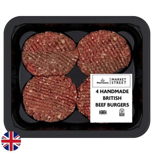 Morrisons British Beef Steak Burgers 4 Pack