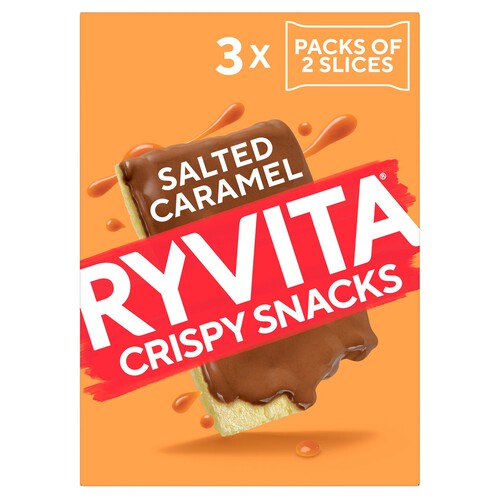 Ryvita Crispy Snacks Salted Caramel Chocolate Snack Packs