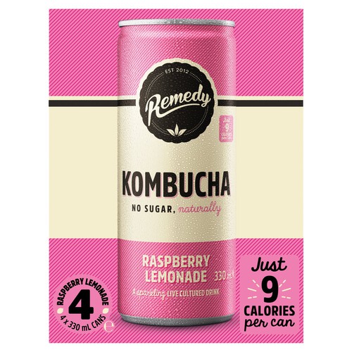 Remedy Kombucha Raspberry Lemonade 