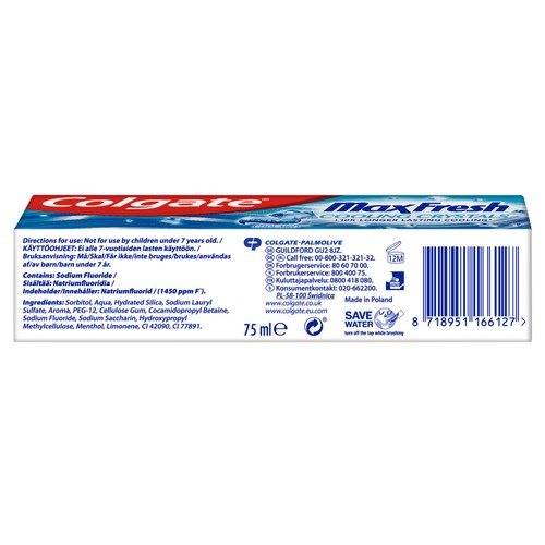 Colgate Max Fresh Cooling Crystals Flouride Toothpaste