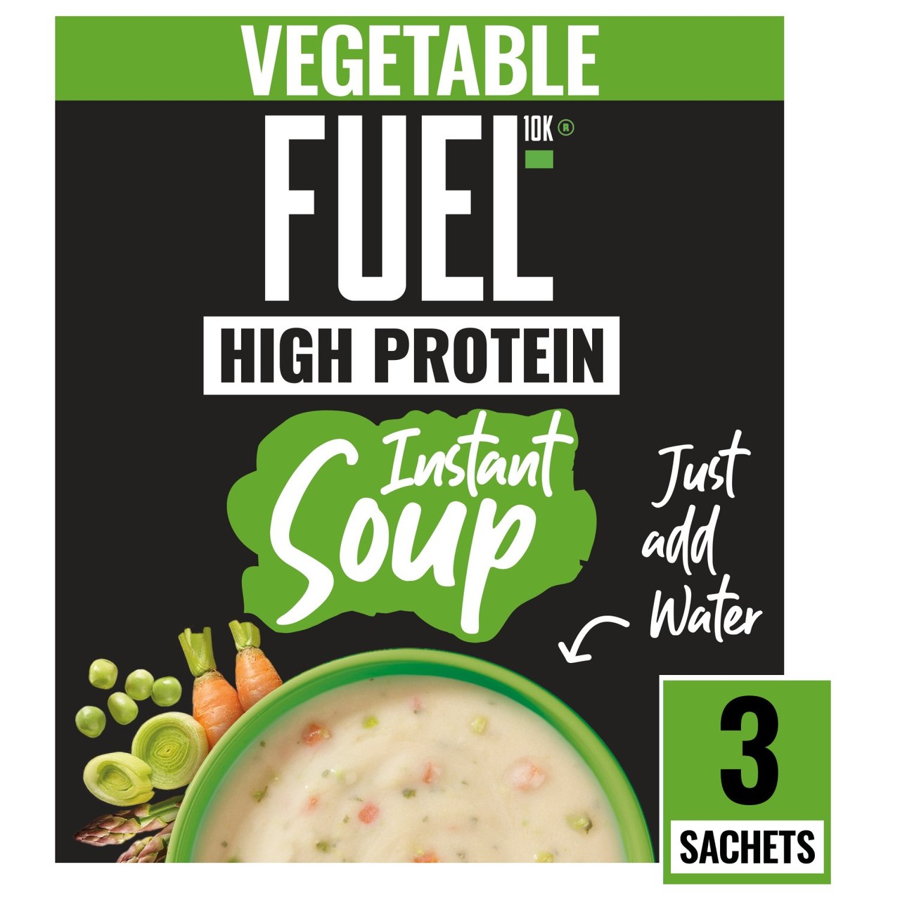 Fuel10K Instant Soup Vegetable 3x65g
