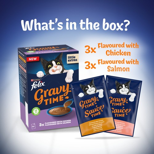 Felix Gravy Time Chicken & Salmon Wet Cat Food 6 X 40G