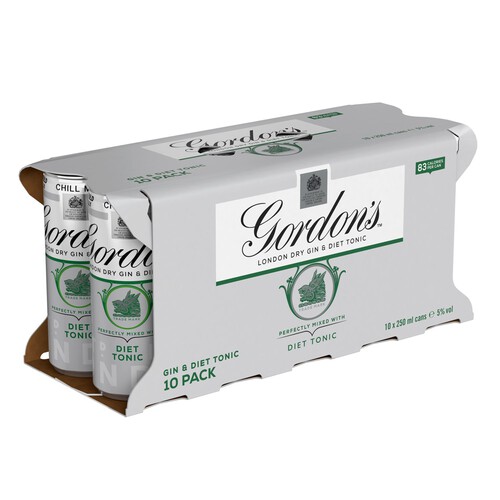 Gordon's London Dry Gin and Slimline Tonic Ready to Drink Multipack