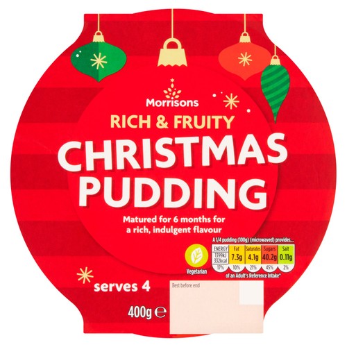 Morrisons Rich & Fruity Christmas Pudding Serves 4