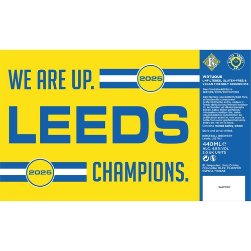 Kirkstall Brewery Virtuous Leeds United Champions Limited Edition 440ml