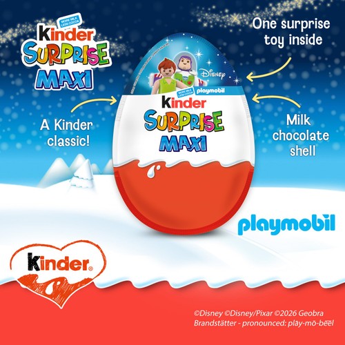 Kinder Surprise Large Milk Chocolate Egg With Toy 100g