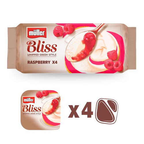 Muller Bliss Raspberry Whipped Greek Style Yogurt