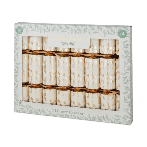 Morrisons Gold Bow Dinner Crackers 8 Pack