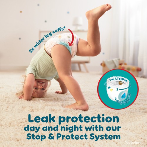 Pampers Baby-Dry Nappy Pants Size 4, 38 Nappies, 9kg-15kg, Essential Pack