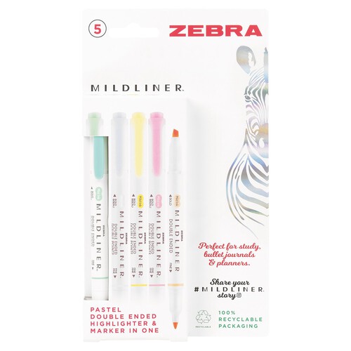 Zebra Mildliner Double Ended Highlighter Assorted