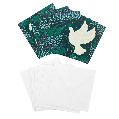 Morrisons Peace Dove Square Cards Packaged Cards 10Pk