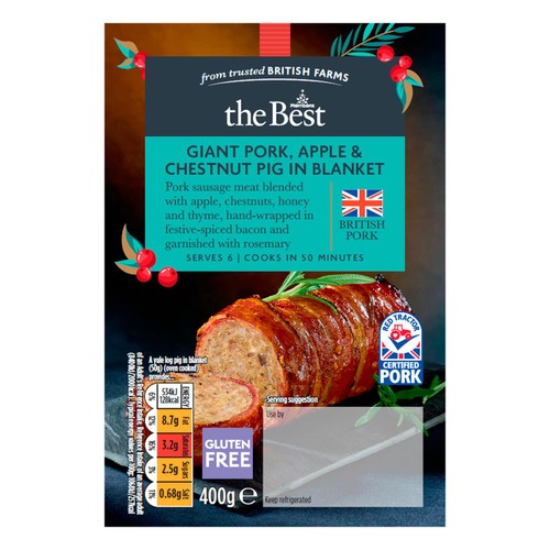 Morrisons The Best Giant Pork, Apple & Chestnut Pig in Blanket  400g