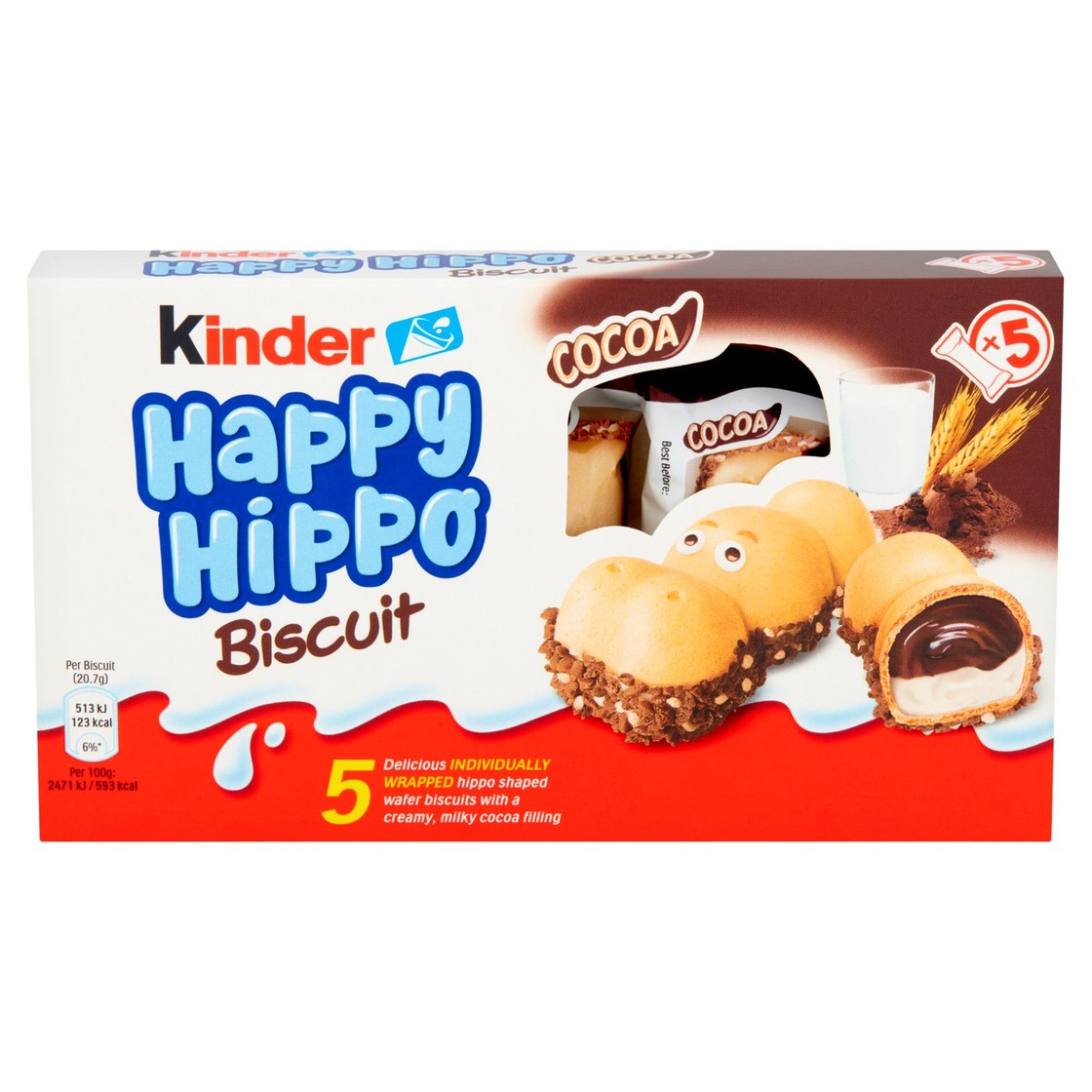 Kinder Happy Hippo Cocoa Cream Biscuits - Morrisons Online Groceries